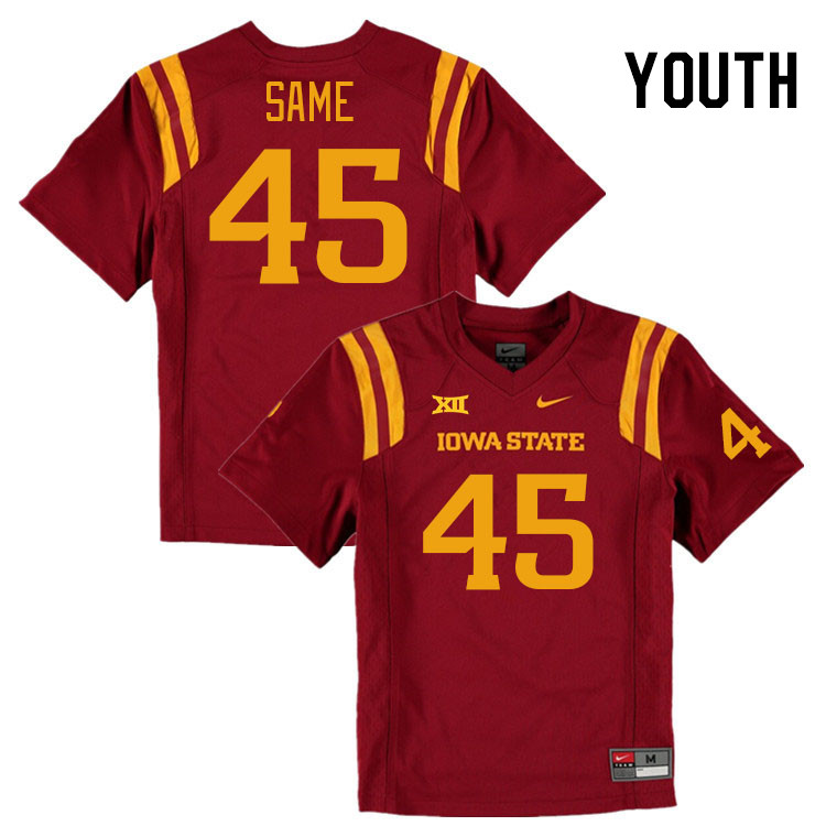 Youth #45 Iowa State Cyclones College Football Jerseys Stitched Sale-Cardinal